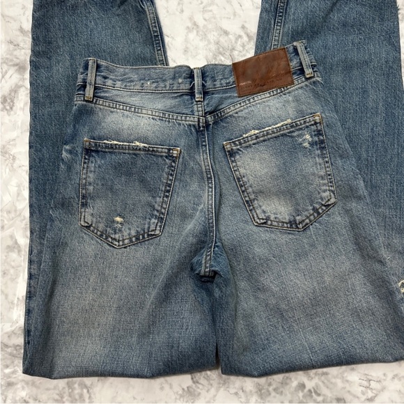 ZARA "The New Daddy" Jeans Wide Straight Leg High Waisted
Ripped Frayed Sz 2 16 - Picture 4 of 11